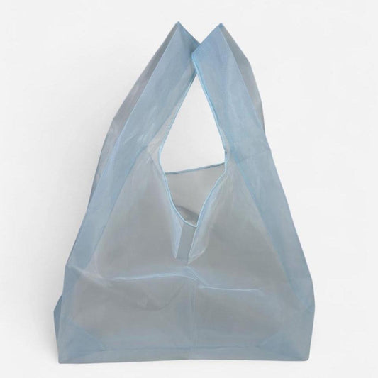 organza tote - sky blue